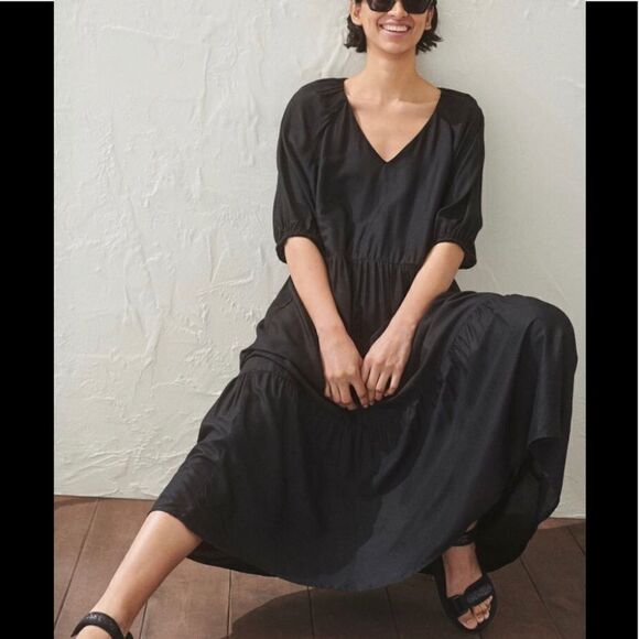 Puff-sleeved dress H&M black new - Picture 4 of 6